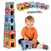 Detská stohovacia veža – mestská pyramída, sortér s figúrkami a vozidlami, 18 dielov Detská stohovacia veža – mestská pyramída, sortér s figúrkami a vozidlami, 18 dielov