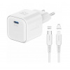 Swissten sieťový adaptér gan 1x usb-c 35w power delivery biely + dátový kábel usb-c/lightning 1,2 m - biely 14537252 Swissten sieťový adaptér gan 1x usb-c 35w power delivery biely + dátový kábel usb-c/lightning 1,2 m - biely 14537252