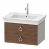 DURAVIT White Tulip závesná skrinka pod umývadlo, 2 zásuvky, 684 x 458 x 410 mm, americký orech masív/kameňovo šedá matná, WT435107792 DURAVIT White Tulip závesná skrinka pod umývadlo, 2 zásuvky, 684 x 458 x 410 mm, americký orech masív/kameňovo šedá matná, WT435107792