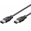Kabel PremiumCord Firewire 1394 6pin-6pin M/M 2m, černý Kabel PremiumCord Firewire 1394 6pin-6pin M/M 2m, černý