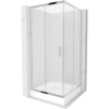 Mexen Rio, štvorcový sprchovací kút s posuvnými dverami 90(dvere) x 90(dvere) x 190 cm, 6mm sklo námraza, chrómový profil + biela sprchová vanička RIO, 860-090-090-01-30-4510 Mexen Rio, štvorcový sprchovací kút s posuvnými dverami 90(dvere) x 90(dvere) x 190 cm, 6mm sklo námraza, chrómový profil + biela sprchová vanička RIO, 860-090-090-01-30-4510