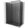 Mexen Velar, sprchový kút s posuvnými dverami 160 x 100 cm, 8mm šedé sklo, brúsená oceľ, 871-160-100-41-97 Mexen Velar, sprchový kút s posuvnými dverami 160 x 100 cm, 8mm šedé sklo, brúsená oceľ, 871-160-100-41-97