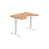 Hobis Pracovný stôl Motion Ergo, ZO, 2S, 120x70,5-120,5x90 cm, buk/biela Hobis Pracovný stôl Motion Ergo, ZO, 2S, 120x70,5-120,5x90 cm, buk/biela