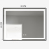 LED osvetlené zrkadlo 80x60 cm obdĺžnikové J11 v čiernom ráme (LED osvetlené zrkadlo 80x60 cm obdĺžnikové J11 v čiernom ráme) LED osvetlené zrkadlo 80x60 cm obdĺžnikové J11 v čiernom ráme (LED osvetlené zrkadlo 80x60 cm obdĺžnikové J11 v čiernom ráme)