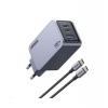 UGREEN síťová rychlonabíječka Nexode Pro 100W 3-Port, 2x USB-C, 1x USB-A, GaN, stříbrná (25874) UGREEN síťová rychlonabíječka Nexode Pro 100W 3-Port, 2x USB-C, 1x USB-A, GaN, stříbrná (25874)