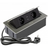 GTV Soft výklopná zásuvka na nábytok 2x 230V / 2x USB-A, AE-PBSUC2GU-53, strieborná GTV Soft výklopná zásuvka na nábytok 2x 230V / 2x USB-A, AE-PBSUC2GU-53, strieborná