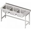 STALGAST Stôl s trojkomorovým drezom bez police 1800x600x850 mm | STALGAST, 981126180 STALGAST Stôl s trojkomorovým drezom bez police 1800x600x850 mm | STALGAST, 981126180
