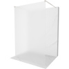 Mexen Kioto, sprchová zástena Walk-In 140 x 200 cm, 8mm sklo námraza, brúsená oceľ profil, 800-140-002-97-30 Mexen Kioto, sprchová zástena Walk-In 140 x 200 cm, 8mm sklo námraza, brúsená oceľ profil, 800-140-002-97-30