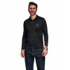 Polo tričko s dlhým rukávom, zapínanie na gombíky, čierne V1 OM-POLS-0139 M Polo tričko s dlhým rukávom, zapínanie na gombíky, čierne V1 OM-POLS-0139 M