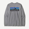 Patagonia Pánské triko Long-Sleeved P-6 Logo Responsibili-Tee® - Gravel Heather, vel. M Patagonia Pánské triko Long-Sleeved P-6 Logo Responsibili-Tee® - Gravel Heather, vel. M