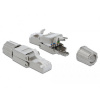 Delock 86477 Konektor RJ45 Cat.6A STP, bez nástrojov 86477 sivá 1 ks; 86477 Delock 86477 Konektor RJ45 Cat.6A STP, bez nástrojov 86477 sivá 1 ks; 86477