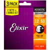 Elixir 16539 NANOWEB 12-53 3-PACK - akustická gitara Elixir 16539 NANOWEB 12-53 3-PACK - akustická gitara