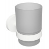 Sapho X-ROUND WHITE pohár závesný, mliečne sklo, biela mat XR903W Sapho X-ROUND WHITE pohár závesný, mliečne sklo, biela mat XR903W