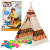 LEAN Toys Indiánsky stan Tipi pre deti + 60 loptičiek 155 cm LEAN Toys Indiánsky stan Tipi pre deti + 60 loptičiek 155 cm