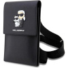 Púzdro Karl Lagerfeld Saffiano Metal Logo NFT Wallet Phone Bag čierne Púzdro Karl Lagerfeld Saffiano Metal Logo NFT Wallet Phone Bag čierne