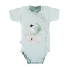 Eevi Body rozopínacie s krátkym rukávom MELLOW mätové - 62 Eevi Body rozopínacie s krátkym rukávom MELLOW mätové - 62