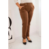 Kesi Dámske bavlnené nohavice 6914 Plus Size s elastickým pásom Farba: Béžová, Veľkosť: 9xl Kesi Dámske bavlnené nohavice 6914 Plus Size s elastickým pásom Farba: Béžová, Veľkosť: 9xl