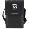 Karl Lagerfeld Saffiano Monogram Ikonik NFT taška na telefón, čierne Karl Lagerfeld Saffiano Monogram Ikonik NFT taška na telefón, čierne