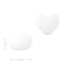 Silikónové koráliky srdiečko 20x17x13mm Snow White - 10 ks Silikónové koráliky srdiečko 20x17x13mm Snow White - 10 ks