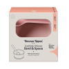 Tommee Tippee Silikón. miska s prísavkou a lyžičkou ružová Tommee Tippee Silikón. miska s prísavkou a lyžičkou ružová