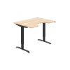 Hobis Pracovný stôl Motion Ergo, ZO, 2S, 120x70,5-120,5x90 cm, agát/čierna Hobis Pracovný stôl Motion Ergo, ZO, 2S, 120x70,5-120,5x90 cm, agát/čierna