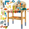 Detská dielňa Kruzzel drevená, viacfarebná s náradím, 3 roky + Detská dielňa Kruzzel drevená, viacfarebná s náradím, 3 roky +