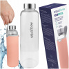 AquaFloow NeoGlass sklenená fľaša na vodu 700 ml s ružovým puzdrom AquaFloow NeoGlass sklenená fľaša na vodu 700 ml s ružovým puzdrom