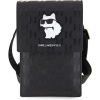 Karl Lagerfeld Saffiano Monogram Choupette NFT taška na telefón, čierne Karl Lagerfeld Saffiano Monogram Choupette NFT taška na telefón, čierne