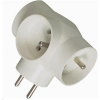 PREMIUMCORD Rozvádzač 230V 10A, 3x okrúhla zásuvka, biely PREMIUMCORD Rozvádzač 230V 10A, 3x okrúhla zásuvka, biely