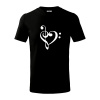 Husľový kľúč srdce - Tričko detské bavlnené - 122 cm/6 rokov ( Čierna ) Husľový kľúč srdce - Tričko detské bavlnené - 122 cm/6 rokov ( Čierna )
