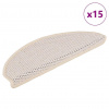 vidaXL Samolepiace nášľapy na schody, sisalový vzhľad 15 ks 65x21x4 cm vidaXL Samolepiace nášľapy na schody, sisalový vzhľad 15 ks 65x21x4 cm