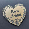 Menovka na dvere strom v srdci Zlatá matná-svetlá Menovka na dvere strom v srdci Zlatá matná-svetlá