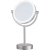 SENCOR SMM 3090SS Kosmetické zrkadlo, priemer 18 cm, obojstranné prevedenie, podsvietenie LED diódami, úsporná prevádzka (max. 5 W), celonerezové prevedeníie, napájanie zo siete