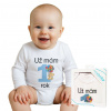 Body s potlačou New Baby Už mám 1 rok modré - darčekové balenie Body s potlačou New Baby Už mám 1 rok modré - darčekové balenie
