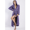 Dámsky dlhý župan s kapucňou Dkaren Diana Farba: Violet, Veľkosť: 2XL Dámsky dlhý župan s kapucňou Dkaren Diana Farba: Violet, Veľkosť: 2XL