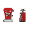 Ascaso Dream ONE, Love Red + Eureka Mignon Libra, CR ferrari red Ascaso Dream ONE, Love Red + Eureka Mignon Libra, CR ferrari red