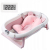 Detská vanička PREMIUM, skladacia, teplomer, lehátko, ružová Detská vanička PREMIUM, skladacia, teplomer, lehátko, ružová