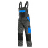 Canis CXS PHOENIX CRONOS Montérkové nohavice s náprsenkou pánske Šedá-Modrá, 56 Canis CXS PHOENIX CRONOS Montérkové nohavice s náprsenkou pánske Šedá-Modrá, 56