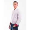 Luxusná pánska biela košeľa s červenou manžetou VSB1711, ZVOĽTE VEĽKOSŤ OBLEČENIA XL Luxusná pánska biela košeľa s červenou manžetou VSB1711, ZVOĽTE VEĽKOSŤ OBLEČENIA XL