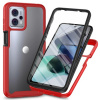 Obojstranný Gumený kryt Shockproof na Motorola Moto G13 / G23 / G53 5G - Červená Obojstranný Gumený kryt Shockproof na Motorola Moto G13 / G23 / G53 5G - Červená