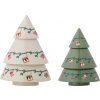 Vianočné dekorácie Yule, stromčeky, 2 ks Vianočné dekorácie Yule, stromčeky, 2 ks