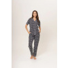Dámske pyžamo 180/158 čiernobiele - Karol 2XL Dámske pyžamo 180/158 čiernobiele - Karol 2XL