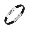 CITY STORM Pánsky silikónový náramok čierny s oceľovou ozdobou Nicky Dĺžka náramku: 18 cm + darčeková krabička zadarmo CITY STORM Pánsky silikónový náramok čierny s oceľovou ozdobou Nicky Dĺžka náramku: 18 cm + darčeková krabička zadarmo