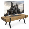 Autronic TV stolík, 120x44x40 cm, MDF doska, 3D dekor divoký dub, kov - čierny mat AHG-262 OAK