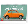 NOTIQUE Stolový kalendár Svet motorov 2026, 23,1 x 14,5 cm NOTIQUE Stolový kalendár Svet motorov 2026, 23,1 x 14,5 cm
