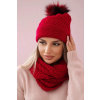 Dámsky set - červená (Dámska čapica + tunel) Dámsky set - červená (Dámska čapica + tunel)