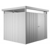 Plechový záhradný domček Biohort HighLine H3 jednokrídlové dvere 254 x 214 cm strieborný metalický Plechový záhradný domček Biohort HighLine H3 jednokrídlové dvere 254 x 214 cm strieborný metalický
