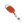 Roller klip, prívesok karabinka s navijakom, držiak na ID s cvokom Oranžová Roller klip, prívesok karabinka s navijakom, držiak na ID s cvokom Oranžová