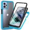 Obojstranný Gumený kryt Shockproof na Motorola Moto G13 / G23 / G53 5G - Modrá Obojstranný Gumený kryt Shockproof na Motorola Moto G13 / G23 / G53 5G - Modrá