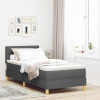 zahrada-XL Posteľ s pružinovým rámom Tmavo šedá 90 x 200 cm látka 3342409 zahrada-XL Posteľ s pružinovým rámom Tmavo šedá 90 x 200 cm látka 3342409